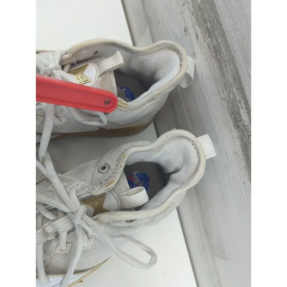 Nike X PG3 NASA C18973-100 Apollo Missions White Gold Sneakers Size 7‎ Youth